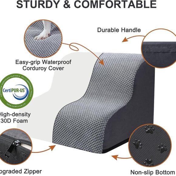 Ryoizen Dog Stairs & Ramps to High Beds & Couch - Up to 24'' - Picture 5 of 6
